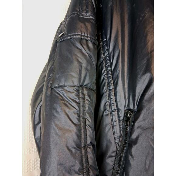 Turning Point Jacket Men's L Black Construction Zip Puffer Coat CATERPILLAR VTG - Picture 5 of 9